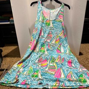 Beautiful Lilly Pulitzer Dress. You gotta regatta sail boat print cover up dress